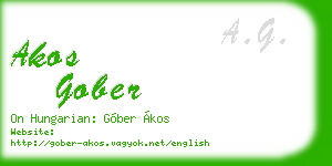 akos gober business card